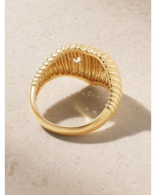 Yvonne Léon Natural Chevaliere Berlingot 9-Karat Topaz Signet Ring