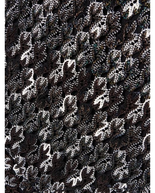 Missoni Gray Metallic Crochet-Knit Maxi Dress