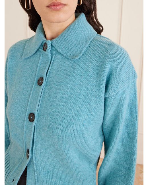 Proenza Schouler Blue Rocio Cashmere-Blend Cardigan