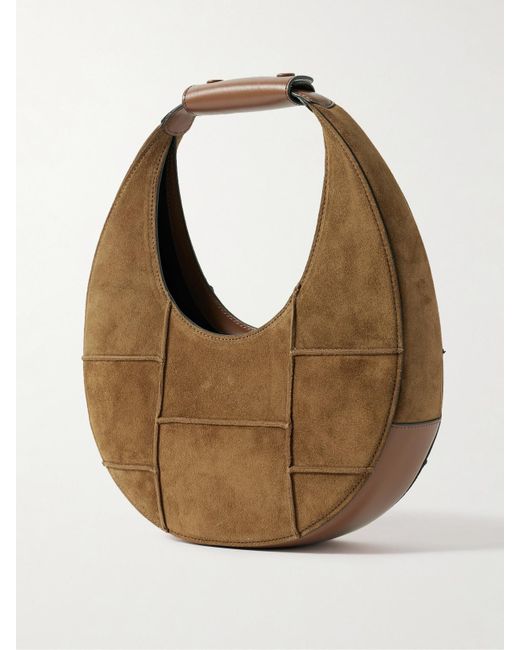 Staud Brown Moon Tote Aus Veloursleder