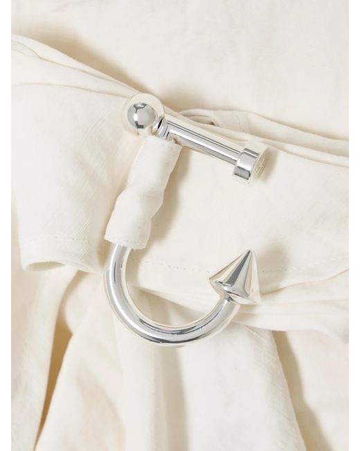 J.W. Anderson Natural Hemd Aus Voile Mit Falten Und Verzierung