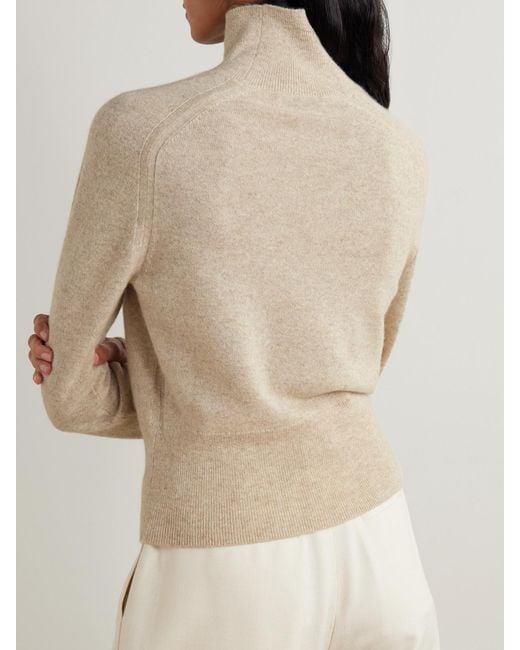 Joseph Natural Oxna Mélange Cashmere Turtleneck Sweater