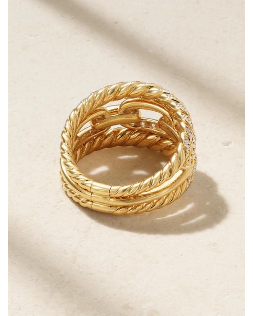 David Yurman Natural Stax 18-Karat And Diamond Ring