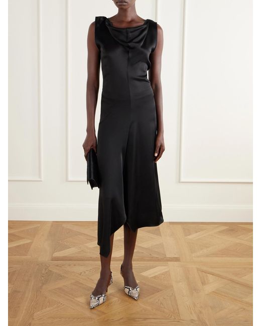 Victoria Beckham Natural Angle D'Orsay 55 Snake-Effect Leather Pumps