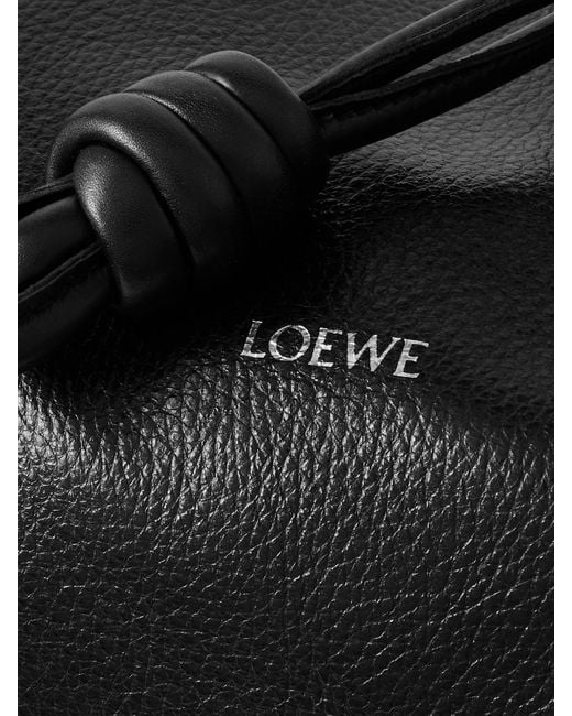 Loewe Black Flamenco Large Textured-Leather Shoulder Bag