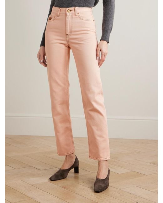 Blazé Milano Natural Clapotis Paso Cropped High-Rise Straight-Leg Jeans