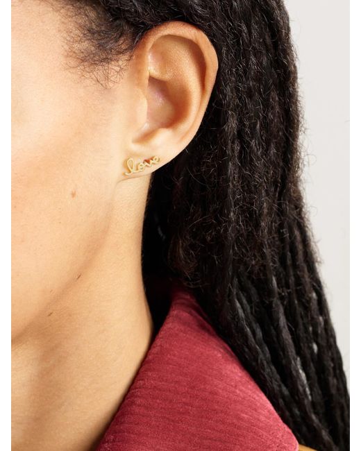 Sydney Evan Natural Tiny Pure Love 14-Karat Earrings