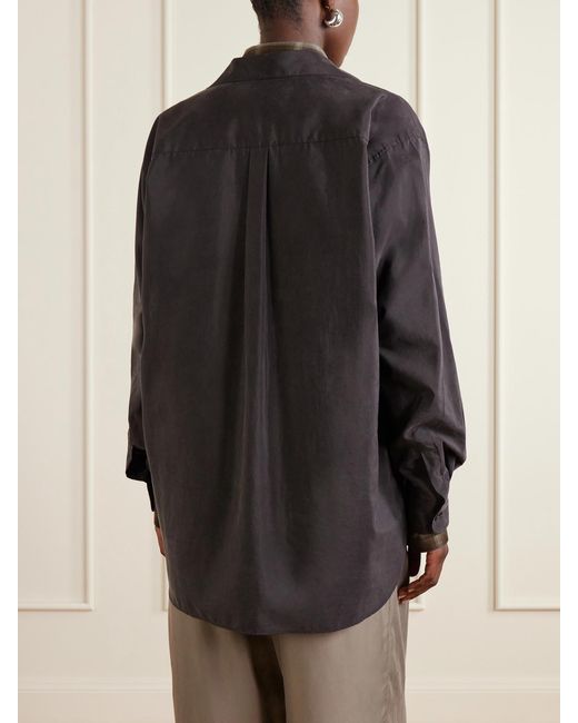Ssstein Blue Skipper Silk-Blend Shirt