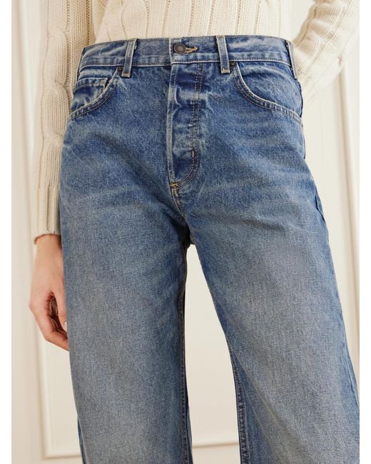 Nili Lotan Blue Briana Straight-Leg Jeans