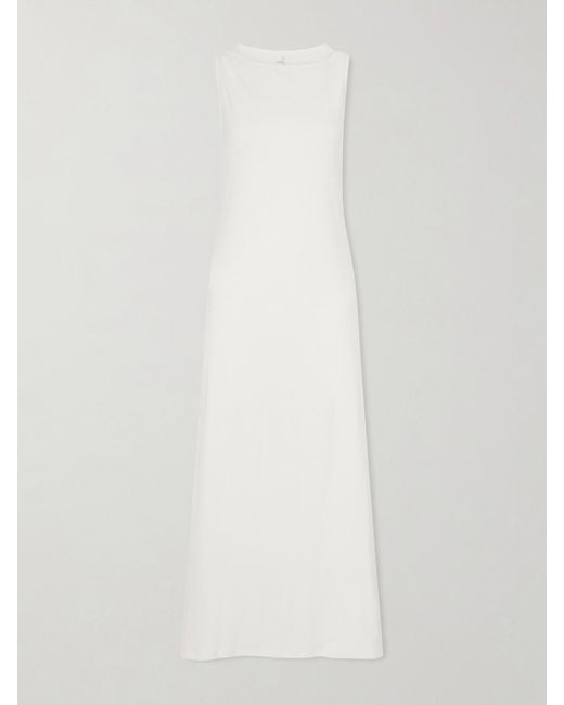 Leset White Nando Cotton Maxi Dress