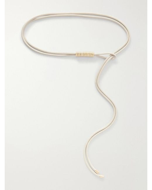 Kallmeyer White Lowell Embellished Leather Belt
