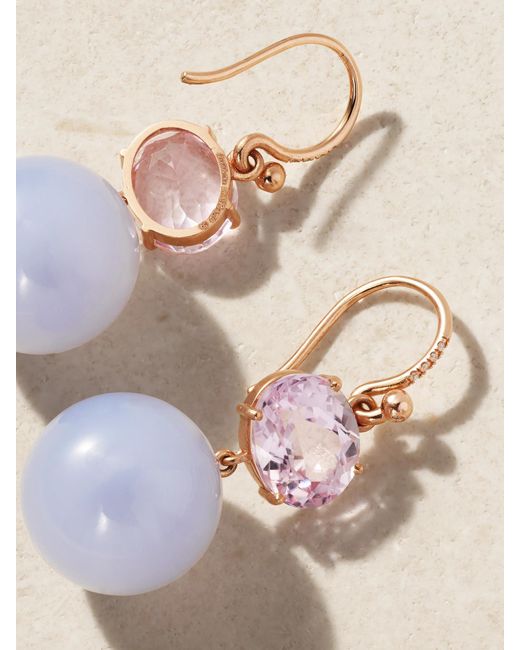 Irene Neuwirth Natural Gumball Ohrringe Aus 18 Karat Roségold Mit Mehreren Steinen