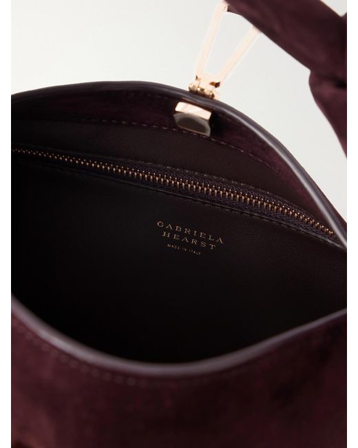 Gabriela Hearst Black Antonia Mini Suede Shoulder Bag