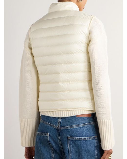 Moncler Natural Liane Quilted Shell Down Vest
