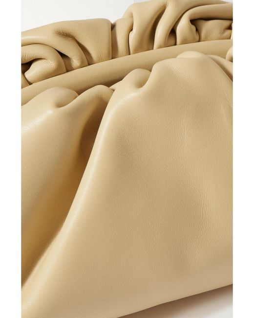 Bottega Veneta Natural Pouch Small Gathered Leather Clutch