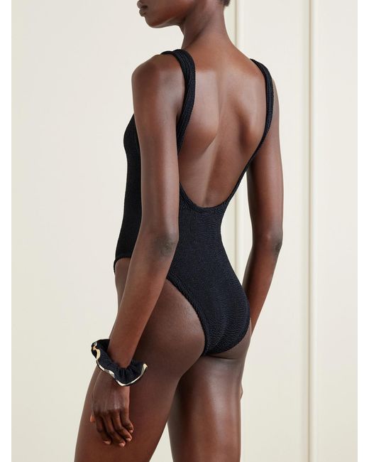Burberry Black Hunza G Domino Original Crinkle Swimsuit