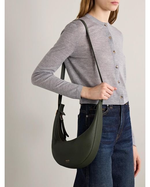 Khaite White Augustina Small Textured-Leather Shoulder Bag