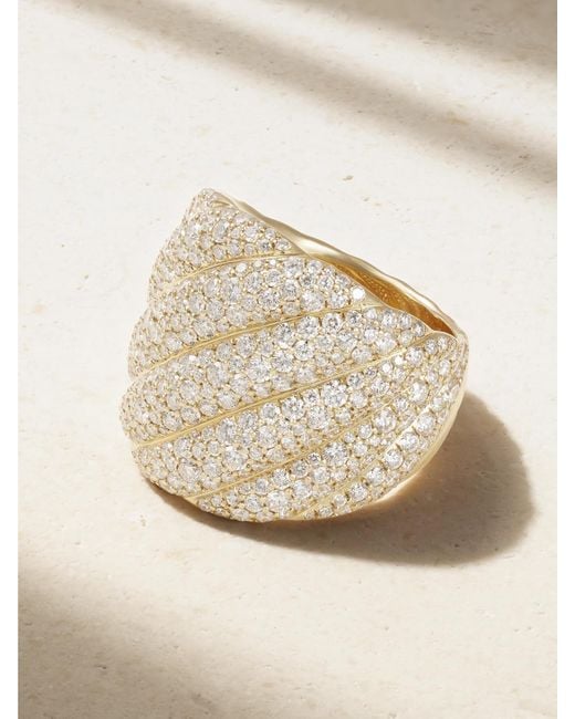 David Yurman Natural Sculpted Cable 18-Karat Diamond Ring