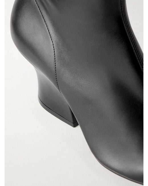 Jil Sander Black Lune Leather Ankle Boots