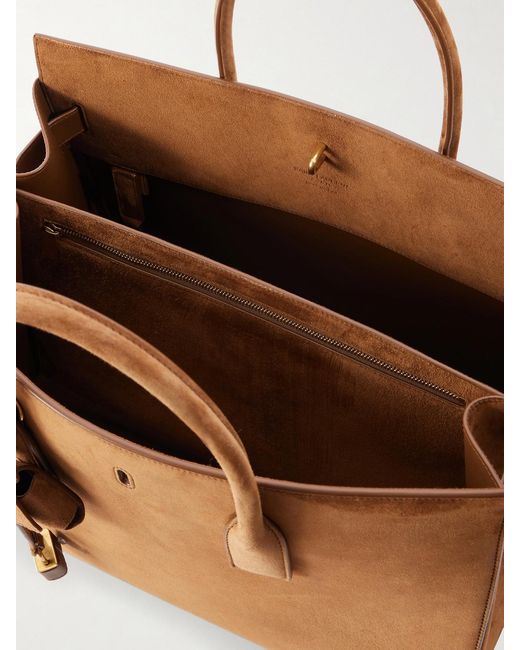 Saint Laurent Brown Sac De Jour Large Suede Tote