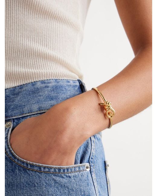 Bottega Veneta Natural Plated Bracelet