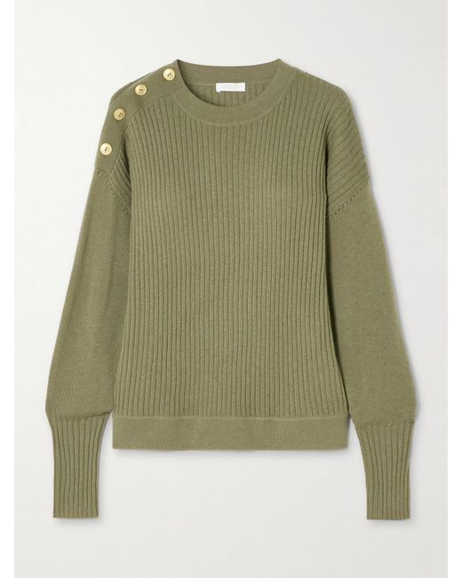 Eres Green Savoureux Wool And Cashmere-Blend Sweater