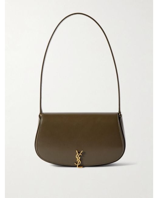 Saint Laurent Gray Voltaire Mini Schultertasche Aus Leder
