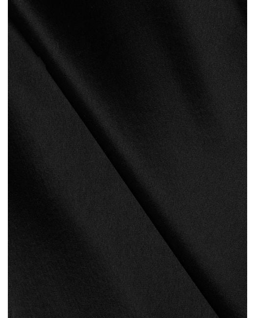 Galvan Black Pandora Satin Gown