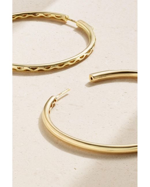 Anita Ko Natural Large 18-Karat Hoop Earrings