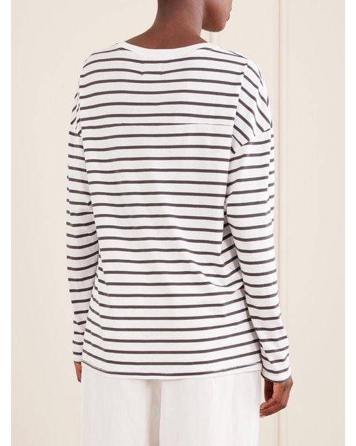 Jamie Haller Gray The High Striped Cotton T-Shirt