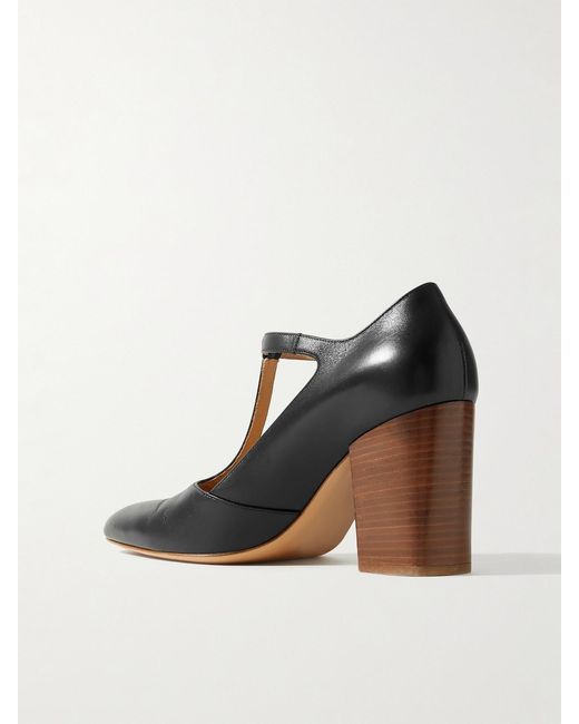 Gabriela Hearst White Triana Leather Mary Jane Point-Toe Pumps
