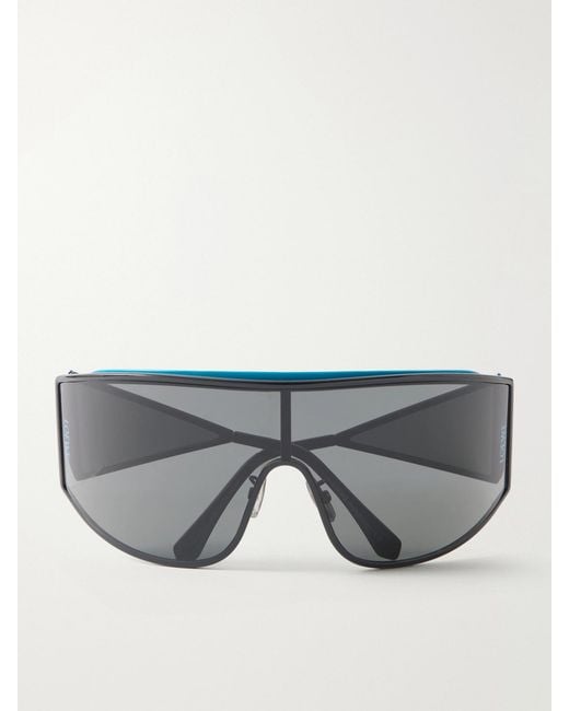 Loewe Gray Speed Shield Mask Metal Sunglasses