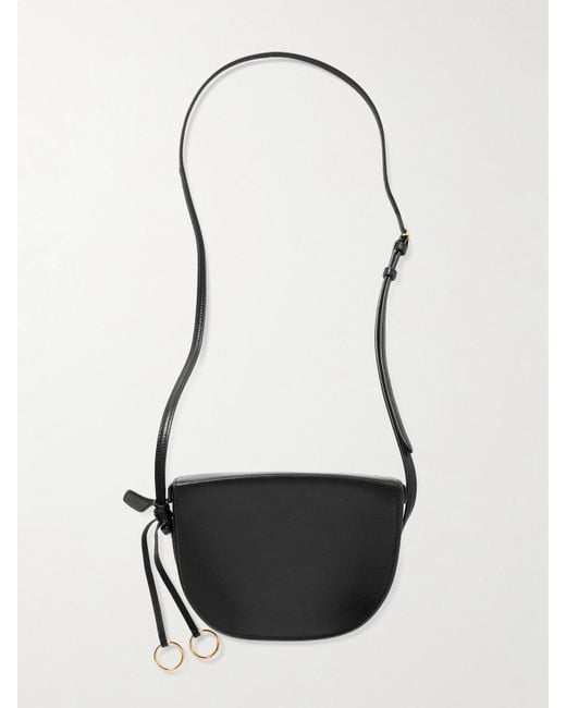 Alaïa Black Textured-Leather Shoulder Bag
