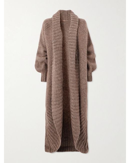 Cult Gaia Brown Joana Wool-Blend Cardigan