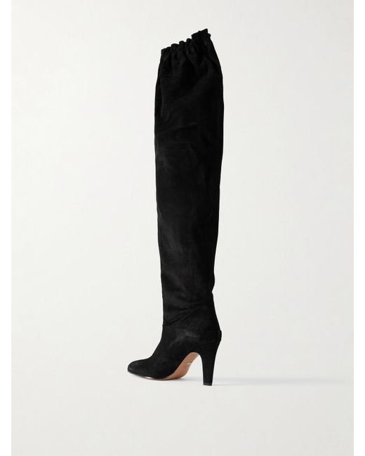 Chloé Black Eve Suede Over-The-Knee Boots