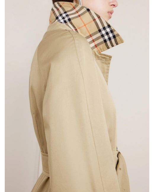 Burberry Natural Ellingham Belted Cotton-Gabardine Trench Coat