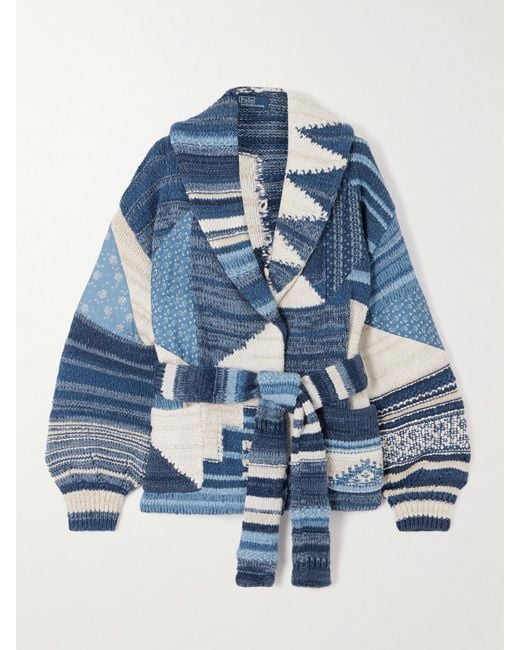 Polo Ralph Lauren Blue Cardigan Aus Einer Baumwollmischung