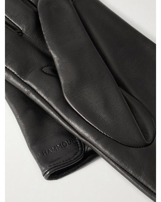 Nour Hammour Black Leather Gloves