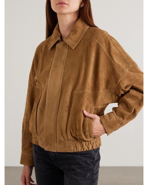 Blouson En Daim Dalma Nour Hammour en coloris Brown