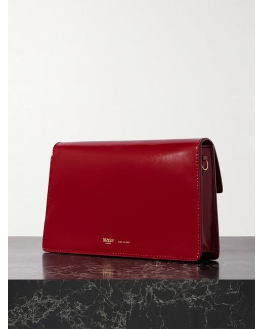 Metier Red Parallel 22 Leather Shoulder Bag