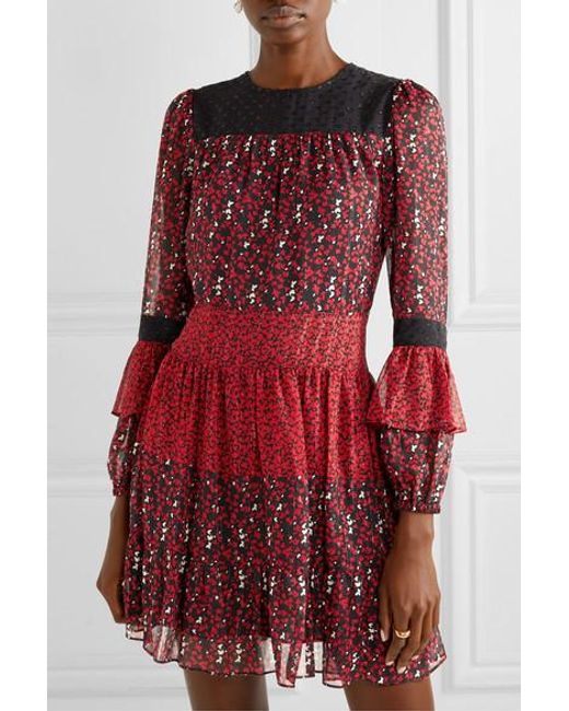 michael michael kors floral georgette shirtdress