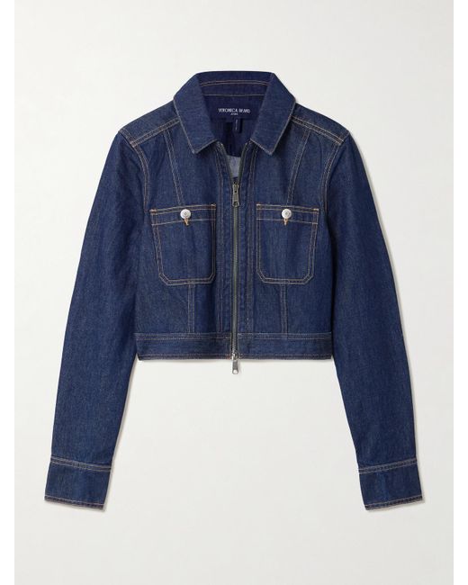 Veste Raccourcie En Jean Patty Veronica Beard en coloris Blue