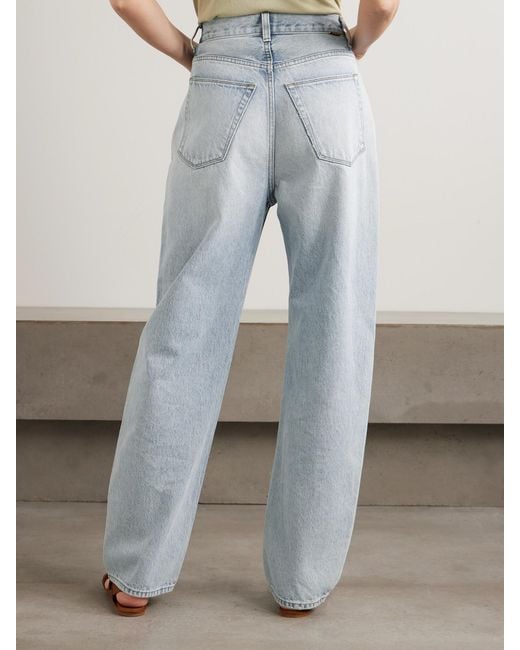 Jamie Haller Blue The Fan Mid-Rise Wide-Leg Jeans