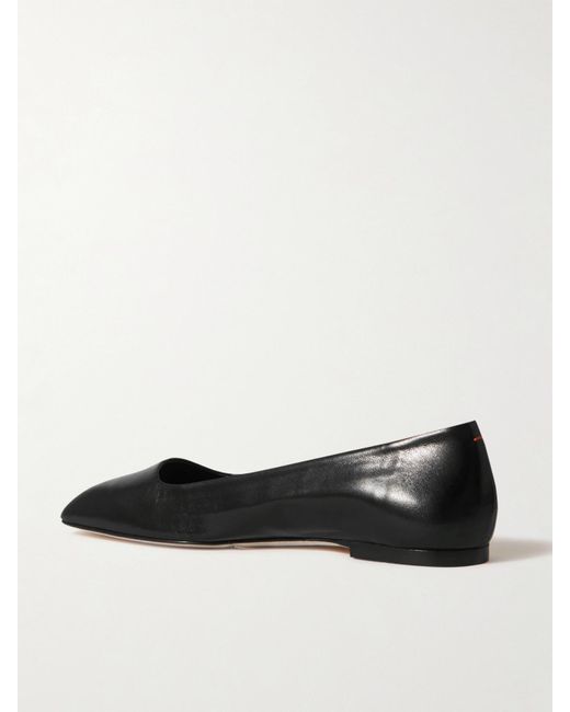 Aeyde White Ida Leather Ballet Flats