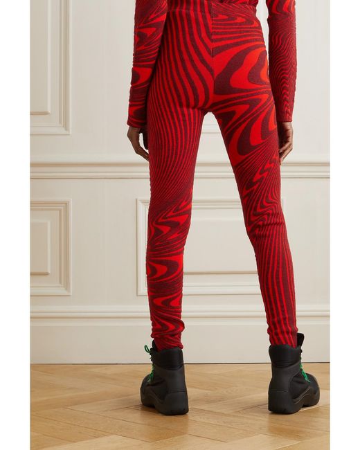 Aztech Mountain Red Ed Curtis Jacquard-Knit Leggings