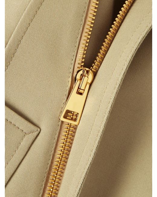 Givenchy Natural Cropped Leather-Trimmed Cotton And Wool-Blend Twill Jacket