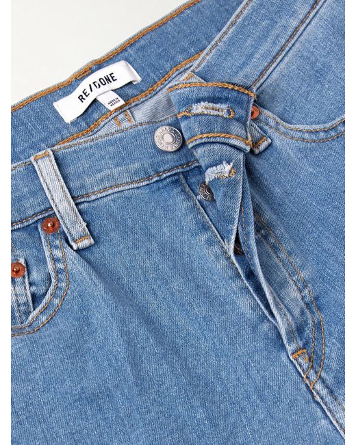 Re/done Blue Halbhohe Jeans Mit Weitem Bein