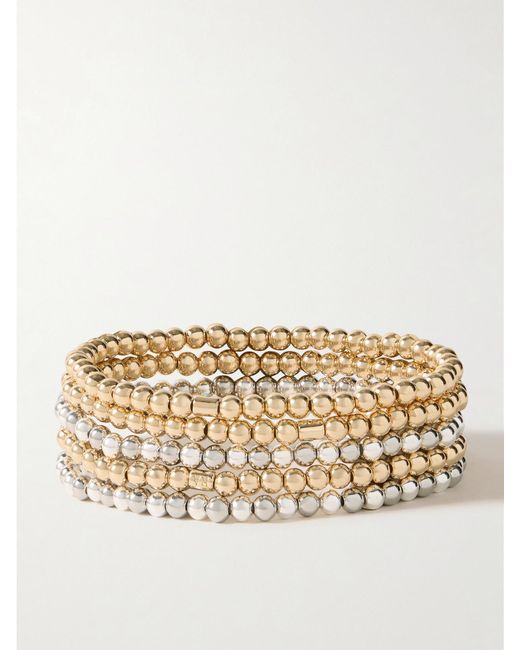 Roxanne Assoulin Natural Mixed Metals Set Of Six And-Tone Bracelets