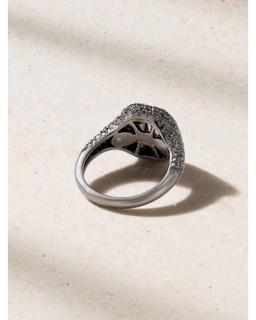 SHAY Natural 18-Karat Blackened Diamond Ring