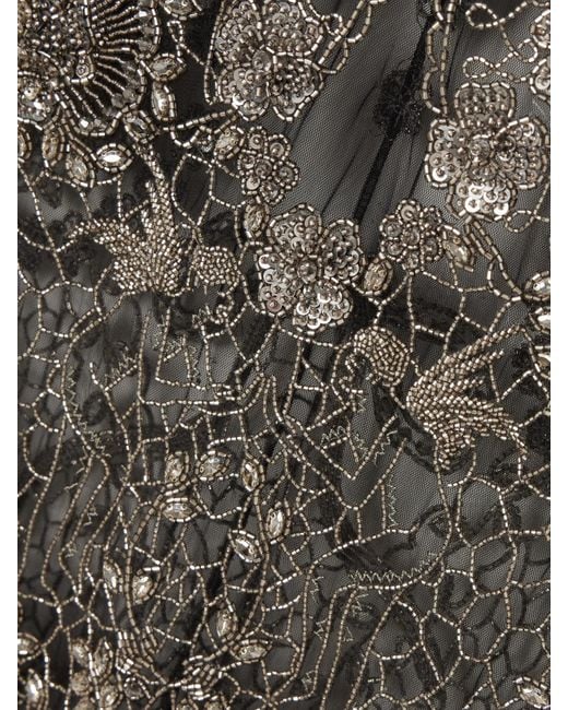 Clio Peppiatt White Cora Embellished Tulle Gown